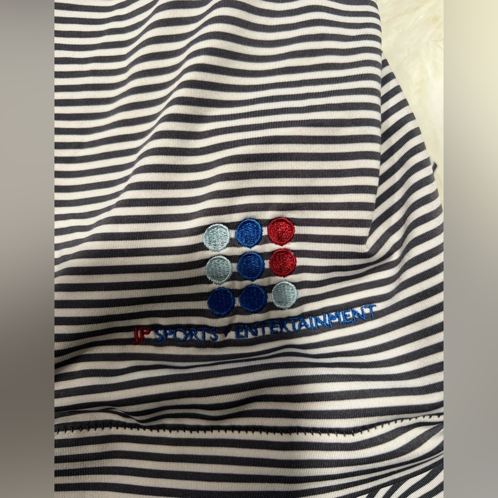 Peter Millar Summer comfort polo size Large striped EUC - Picture 8 of 8